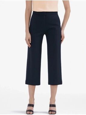 MM Lafleur Puppa Cropped Dress Pants Navy Blue 2 Office Career